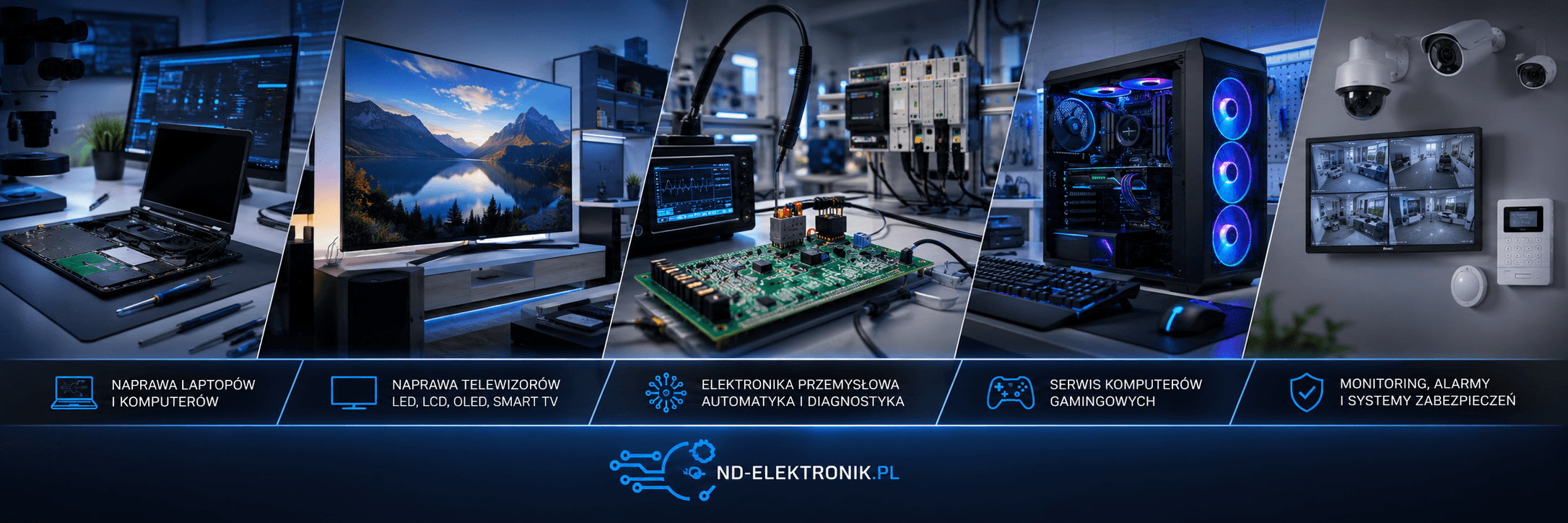 Serwis elektroniki Sosnowiec - naprawa komputerów telewizorów i elektroniki przemysłowej ND-Elektronik